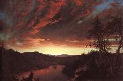 Frederic Edwin Church Dark oil painting on canvas
